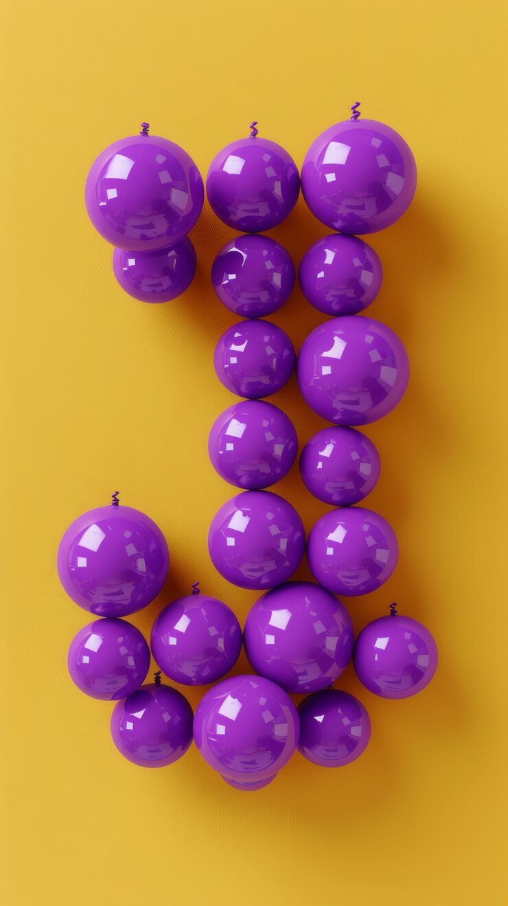 Gratis Bild ballongformade bokstäver på platt bakgrund