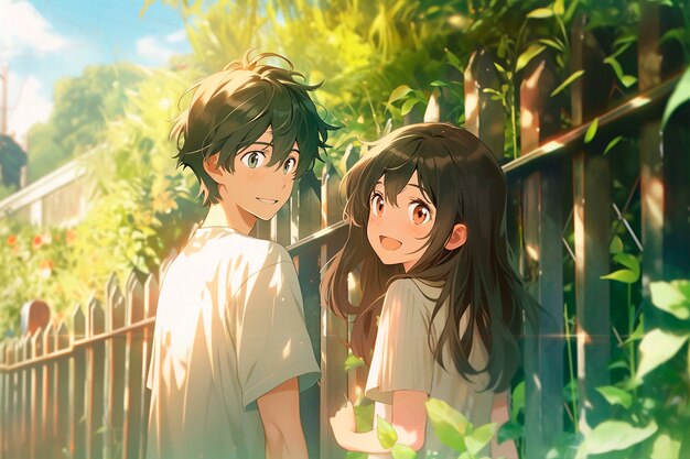 beautiful anime character cartoon scene