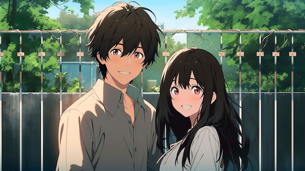 beautiful anime character cartoon scene