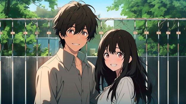beautiful anime character cartoon scene