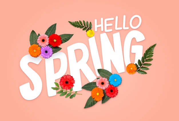 beautiful hello spring collage