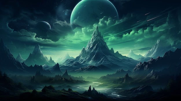 beautiful mountains landscape