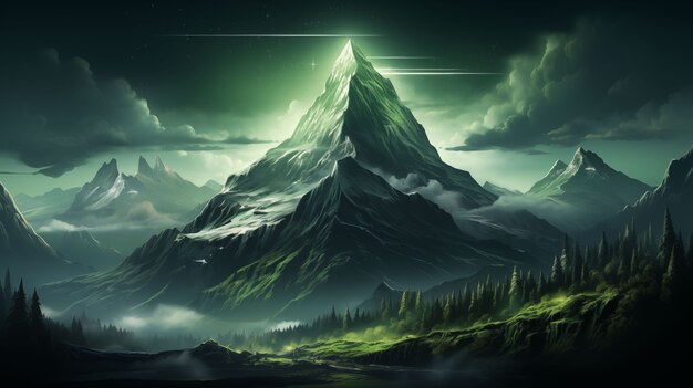 beautiful mountains landscape