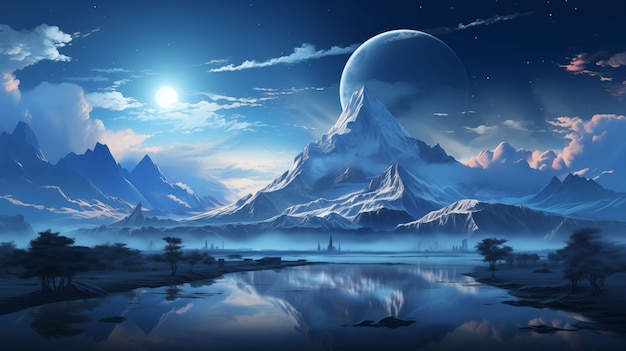 beautiful mountains landscape