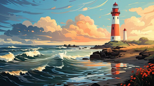 beautiful sea landscape with water and nature