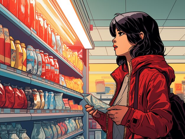 comic book everyday lifestyle scene