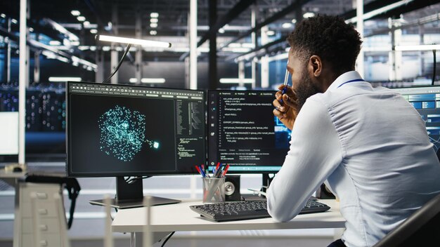 Data center programmer uses neural networks node tree program to identify issues