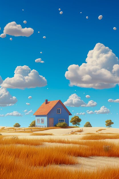 digital art isolated house
