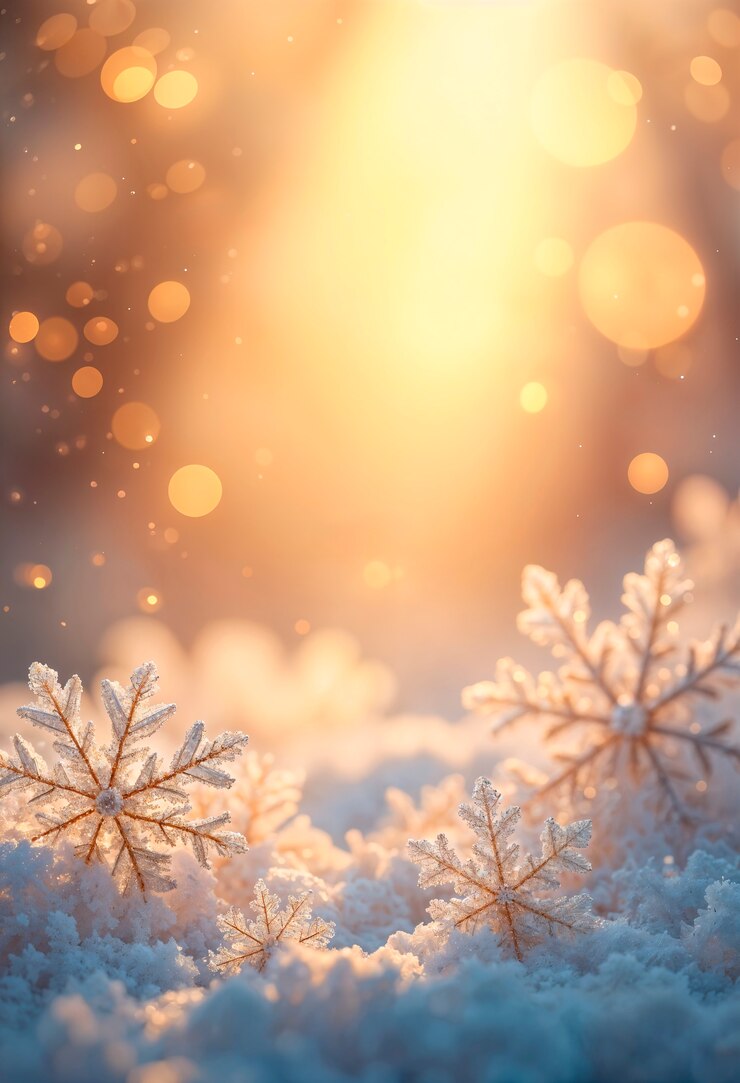 Gratis Bild dreamy snowflakes wallpaper design