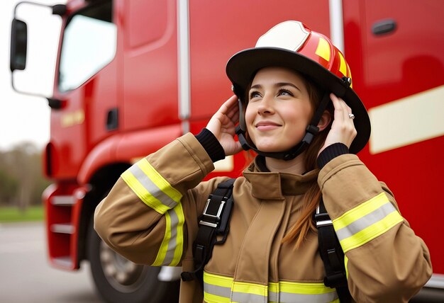 Female firefighter