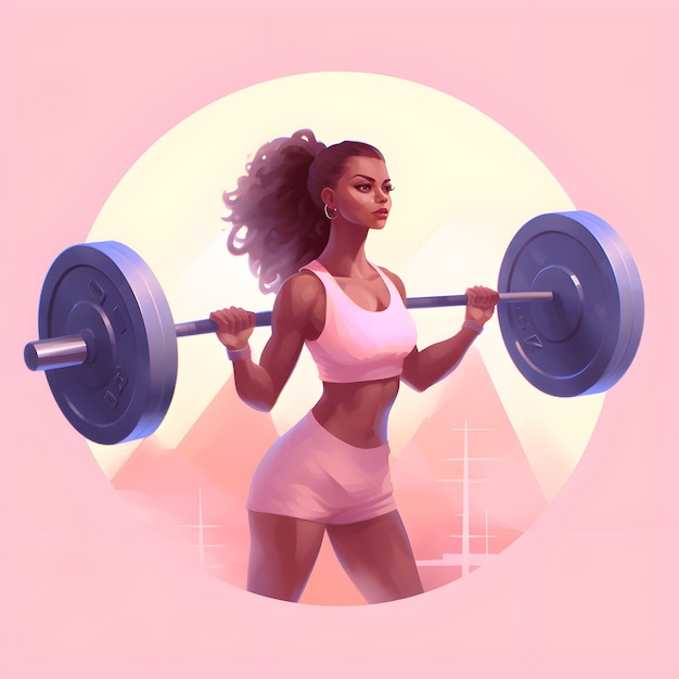 fit cartoon character training