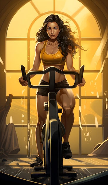 fit cartoon character training