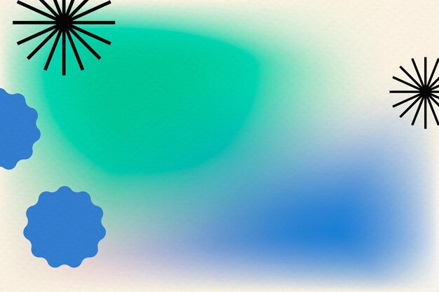 Grøn gradient baggrund i abstrakt memphis-stil med retrokant