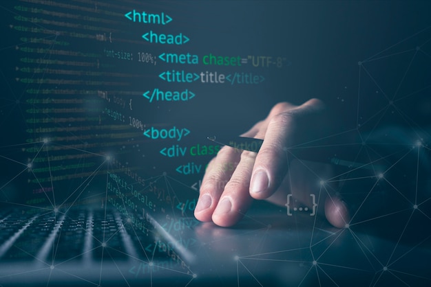 html and css collage concept