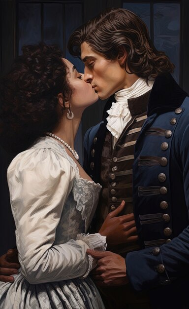 international kissing day celebration with couple