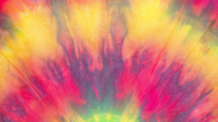 Gratis Bild multicolored gradient tie-dye fabric texture