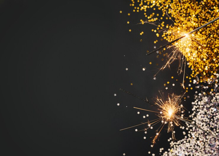 Gratis Bild new year composition with space on left
