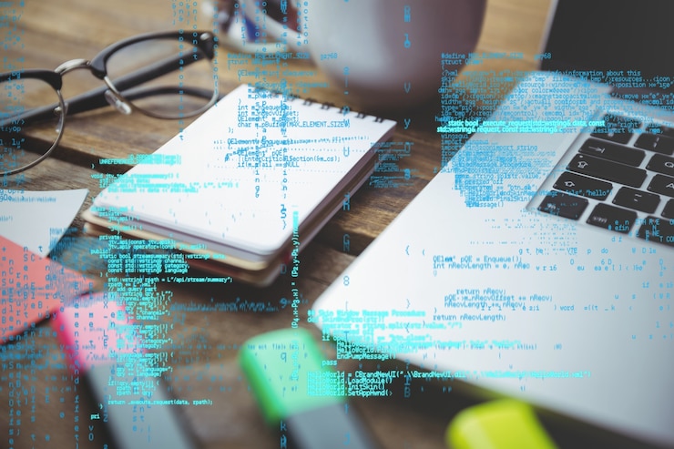Gratis Bild programming language at workplace