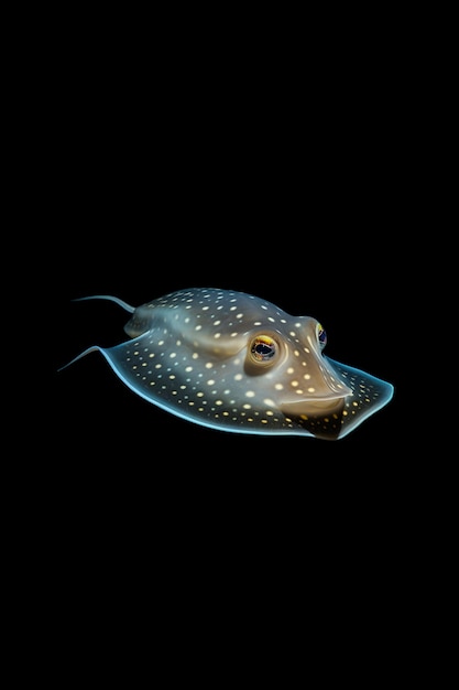 simple looking fish with black background