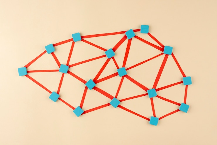 Gratis Bild top view network concept
