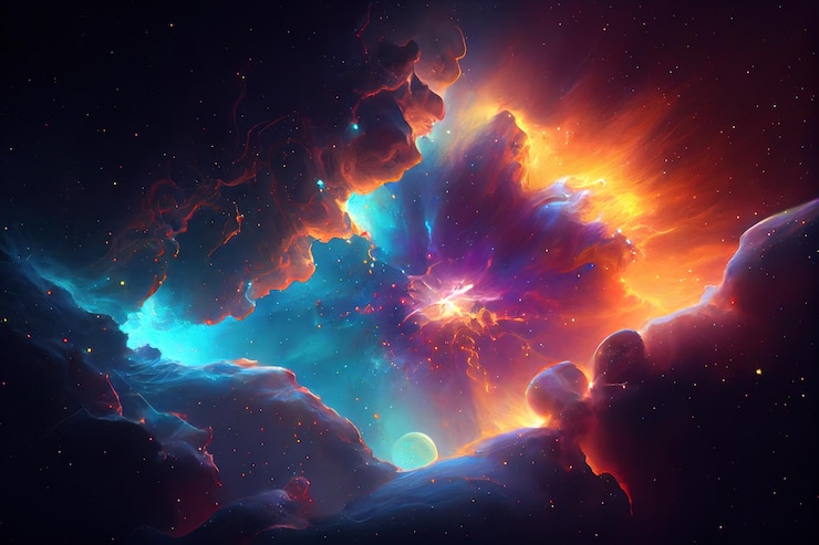 Gratis Bild ultra detailed nebula abstract wallpaper 9