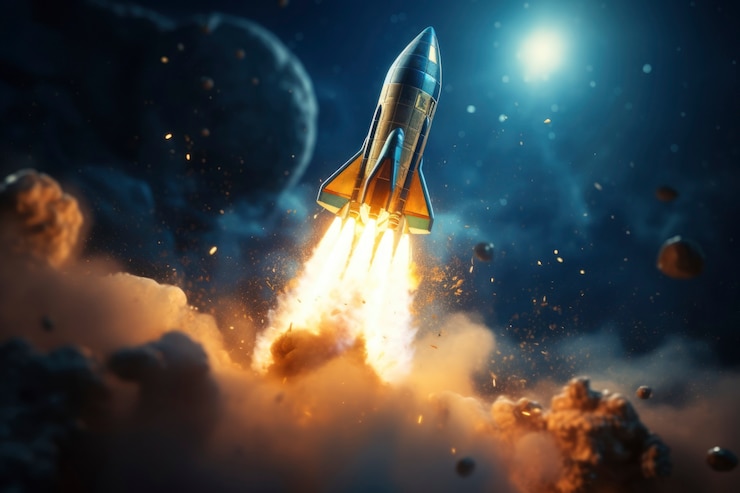 Gratis Bild view of futuristic space rocket