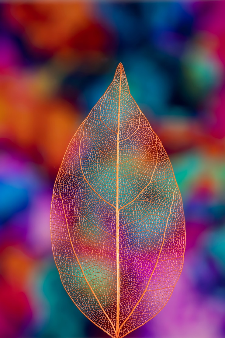 Gratis Bild vivid colored transparent autumn leaf