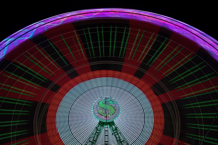 Gratis Bild wonder wheel movement lights with light bulb