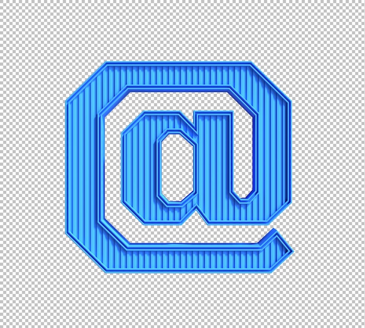 Gratis PSD 3d-alfabet på gennemsigtig baggrund