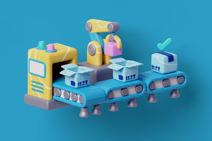 Gratis PSD 3d background with product management solutions