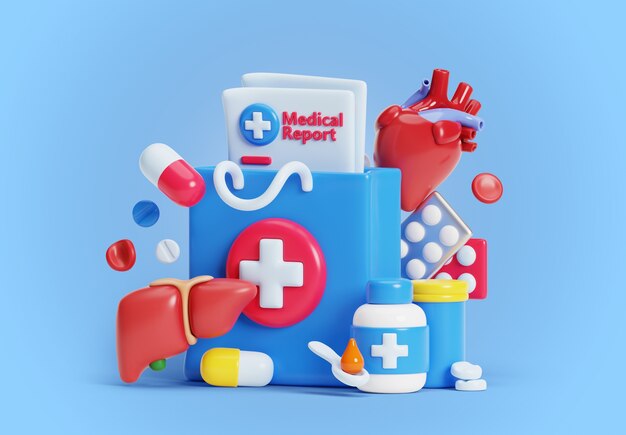 3d human body parts background