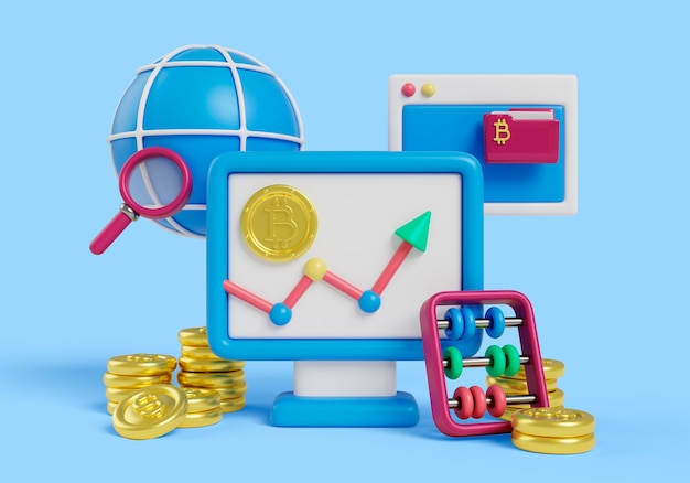 3d render of finance background