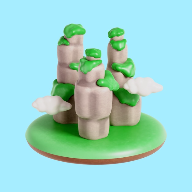 3D-rendering av landskapselementikon