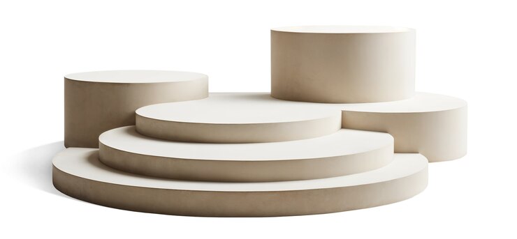 Gratis PSD 3d-rendering av podium isolert