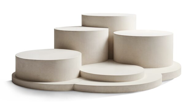 3D-rendering av podium isolert
