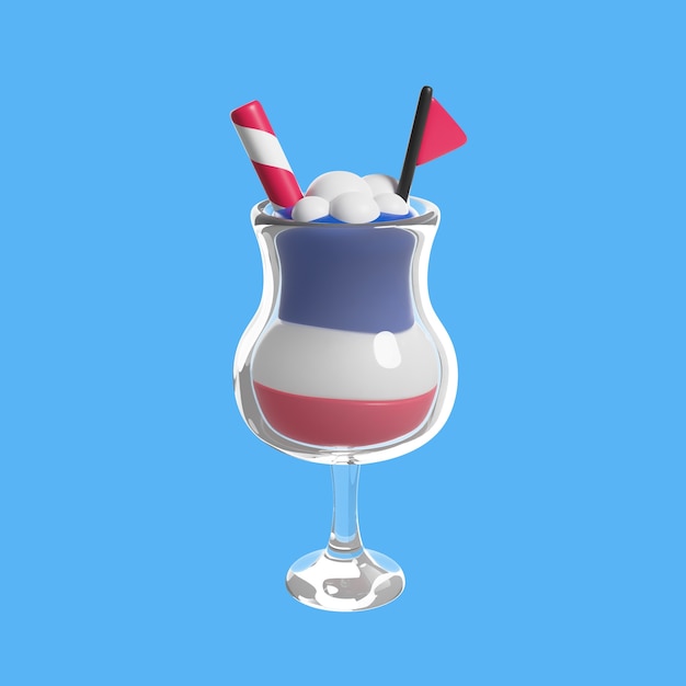3D-rendering av USA-ikon