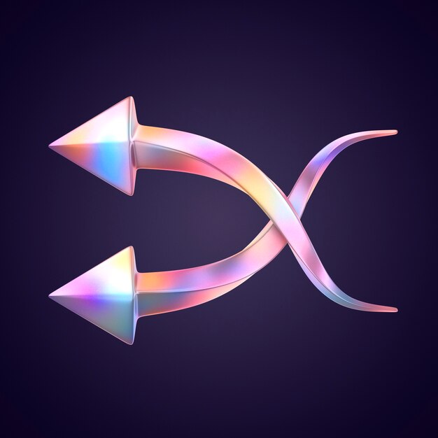 3d rendering of arrow icon