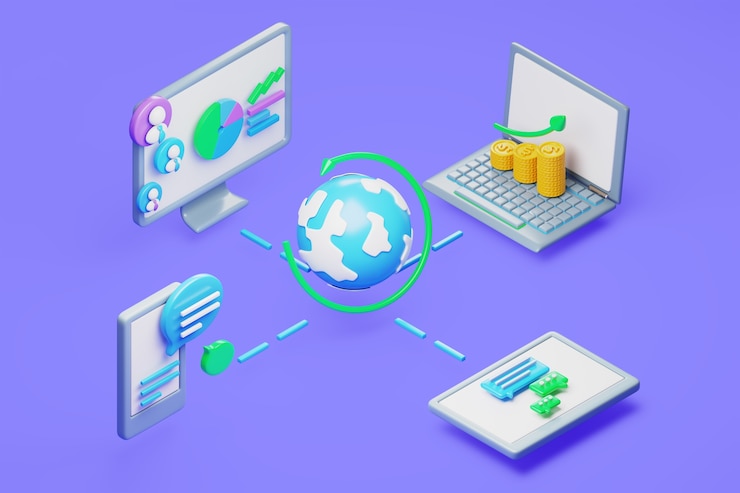 Gratis PSD 3d rendering of business background