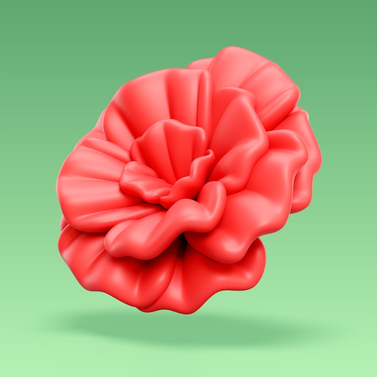 Gratis PSD 3d rendering of  flowers icon