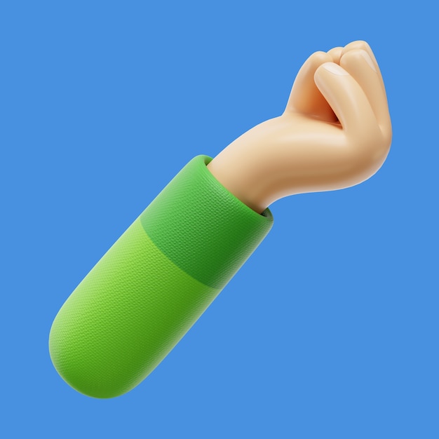 3d rendering of hand gesture