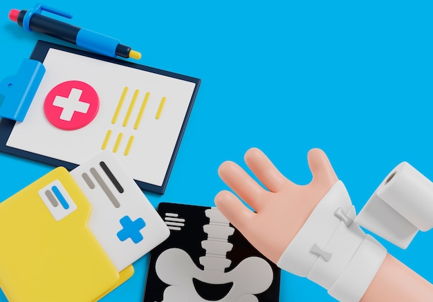 3d rendering of healthcare background
