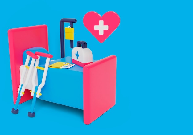3d rendering of healthcare background
