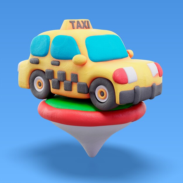 3d rendering of pin location icon