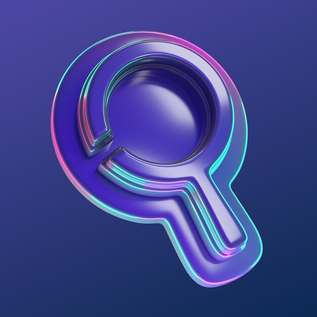 3d rendering of  social media icon