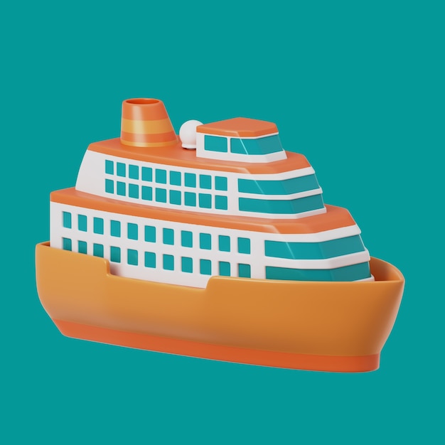 3d rendering of travel icon