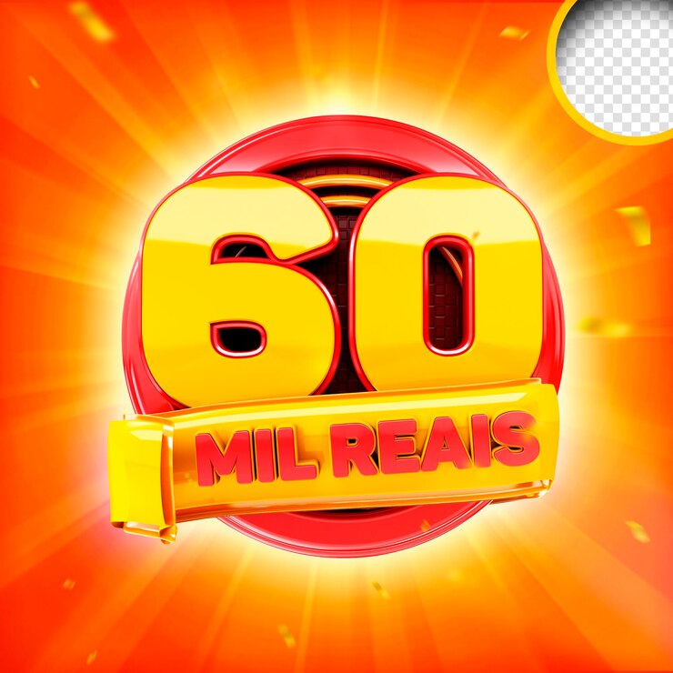 Gratis PSD 3d seal show of prizes for supermarket and offers worth 60 thousand reais