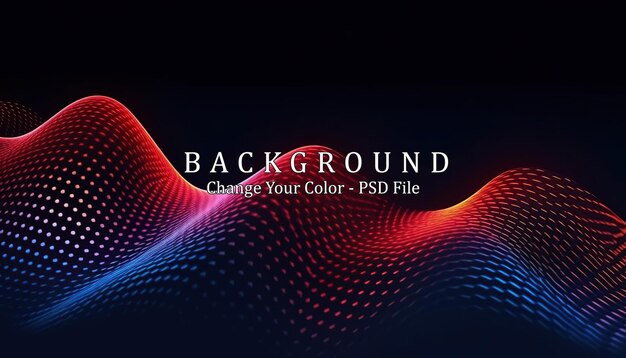 Abstract blue and red dynamic wavy Generative AI