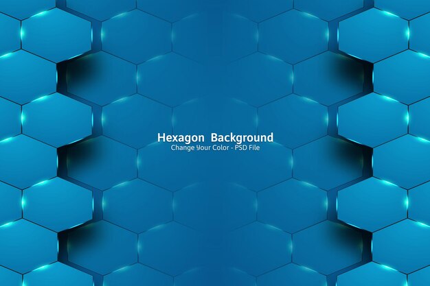 Abstract geometric hexagons shape medicine and science concept editable color