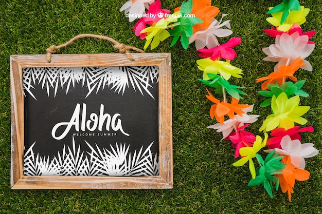Aloha-konsept med tavle
