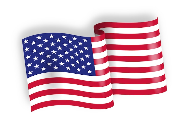 Gratis PSD amerikansk flagg